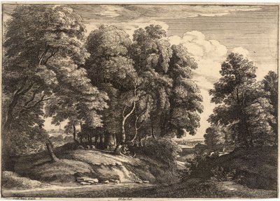 The Shepherd in the Wood by Wenceslaus Hollar